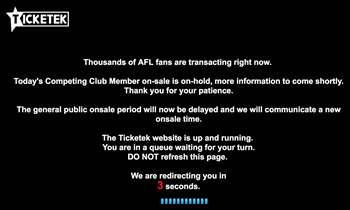 Ticketek blames load balancing mishap for AFL meltdown