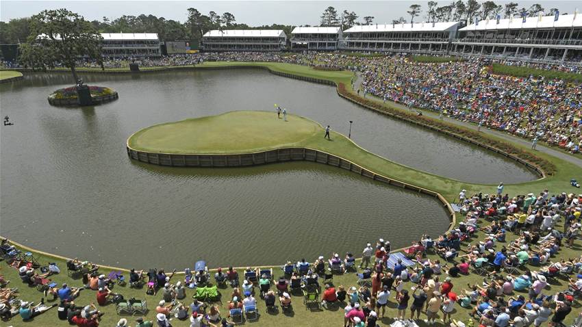 Aussies assess the iconic 17th at TPC Sawgrass Aussies assess the iconic 17th at TPC Sawgrass