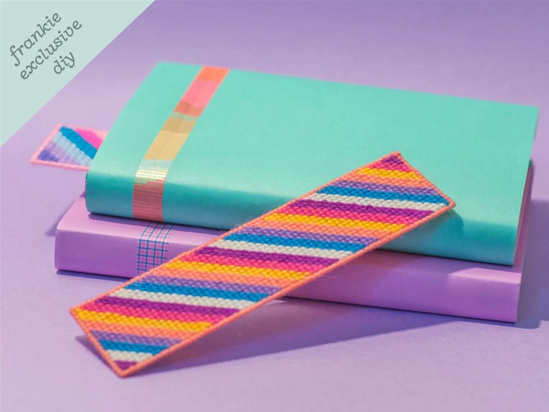 frankie exclusive diy: rainbow tapestry bookmark frankie exclusive diy: rainbow tapestry bookmark