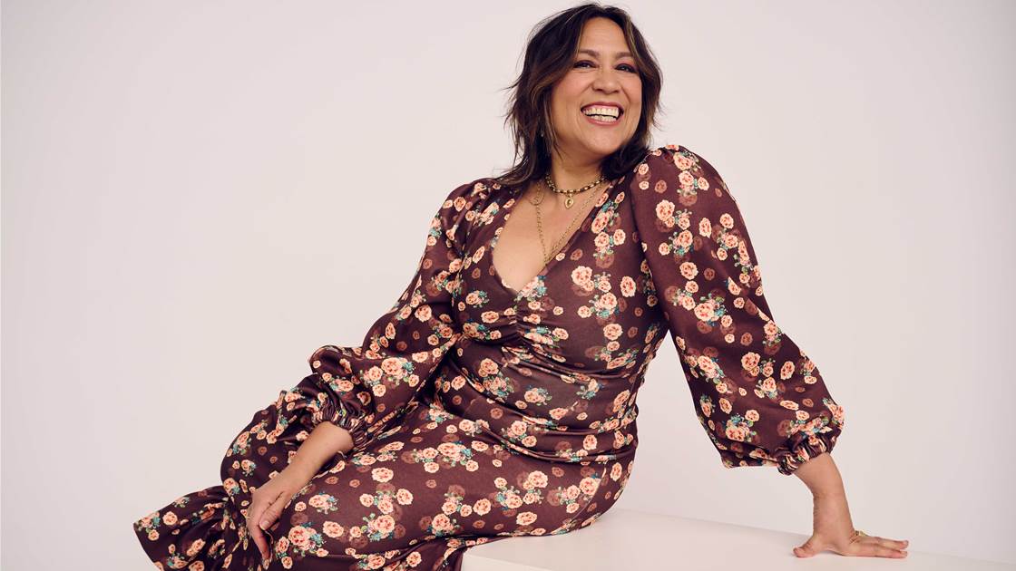 Kate Ceberano in a brown floral dress Kate Ceberano in a brown floral dress
