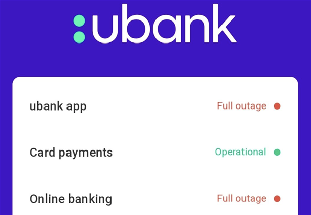 Ubank "systems outage" impacts app, online banking
