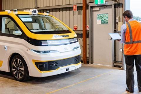 Driverless taxi arrives in Australia for closed-track tests