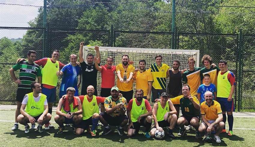 Russians challenge Socceroos fans to a friendly kick around...read what happens next!
