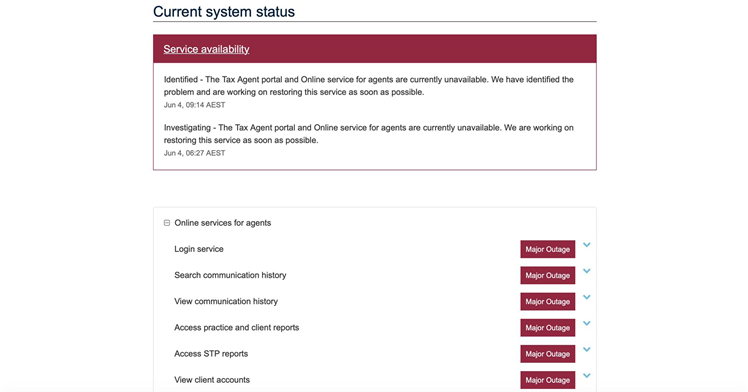 ATO hit by online services outage