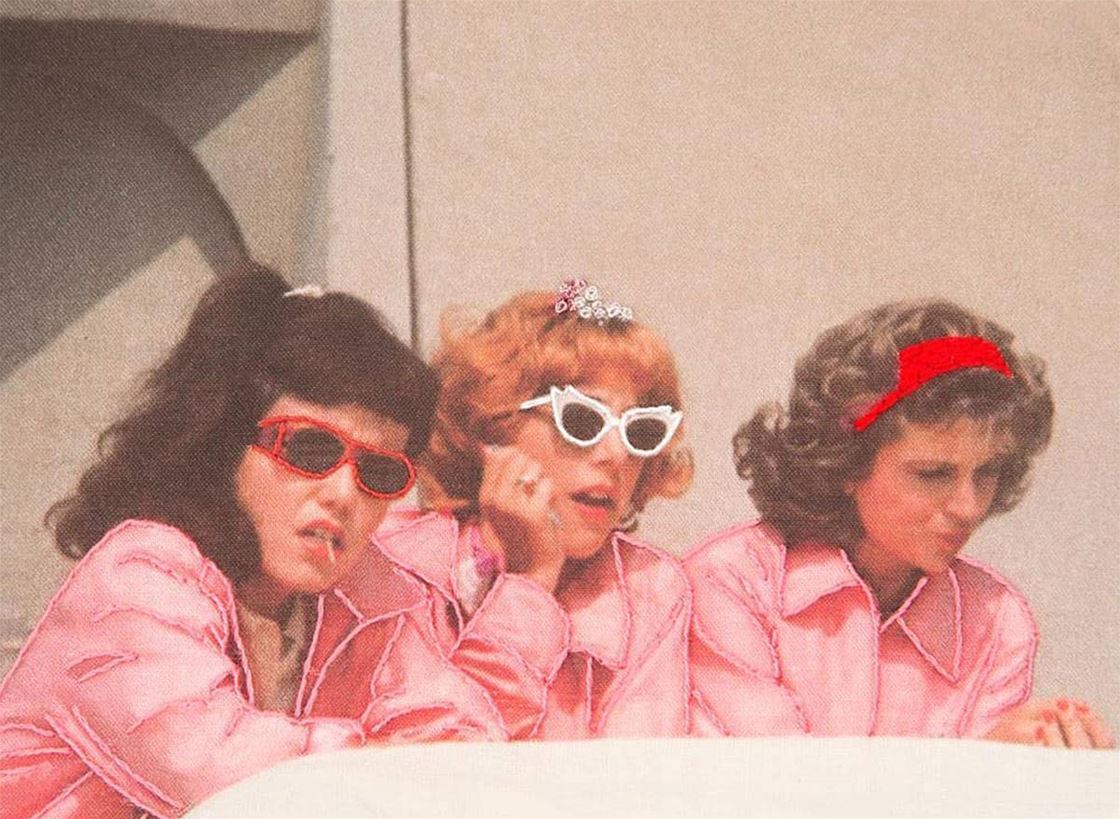 minia banet stitches famous faces onto embroidery hoops minia banet stitches famous faces onto embroidery hoops