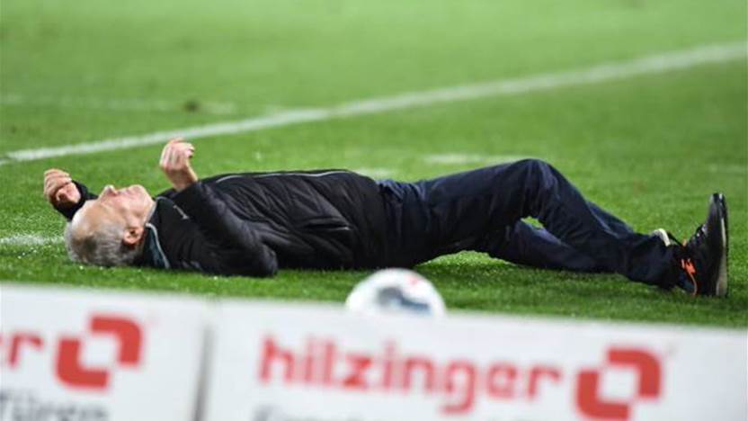 Watch! Player sent off after shoulder barging opposition manager in Bundesliga