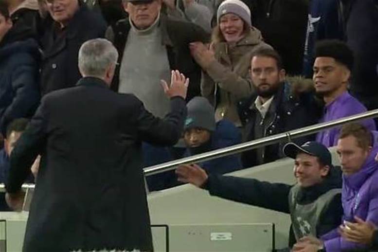 Watch! Mourinho celebrates ball-boy assist in Tottenham goal