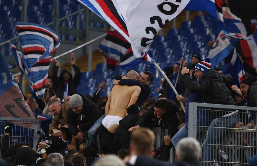 Saponara produces cheeky celebration Saponara produces cheeky celebration