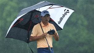 Morikawa leads rain-interrupted Memorial Tournament