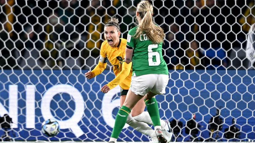 Catley's penalty the exact same spot as Aloisi's against Uruguay in 2005