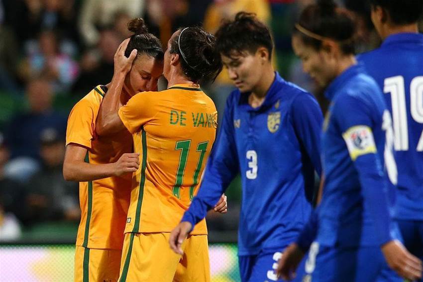 Five-star Matildas crush Thais in farewell fixture