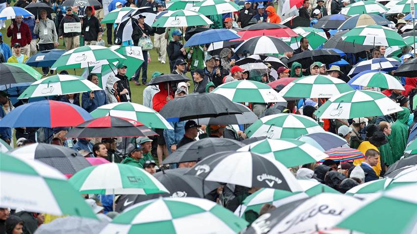 Bad weather threatens Masters practice Bad weather threatens Masters practice