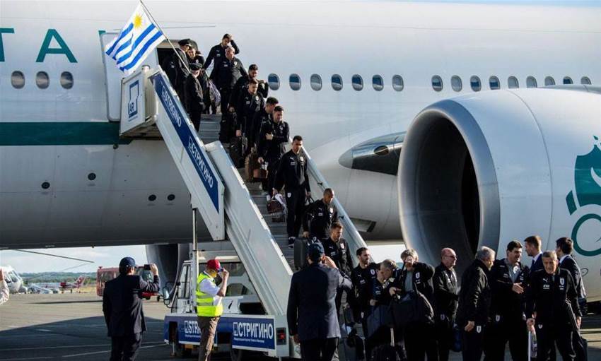 Uruguay Arrive in Russia for 2018 FIFA World Cup Uruguay Arrive in Russia for 2018 FIFA World Cup