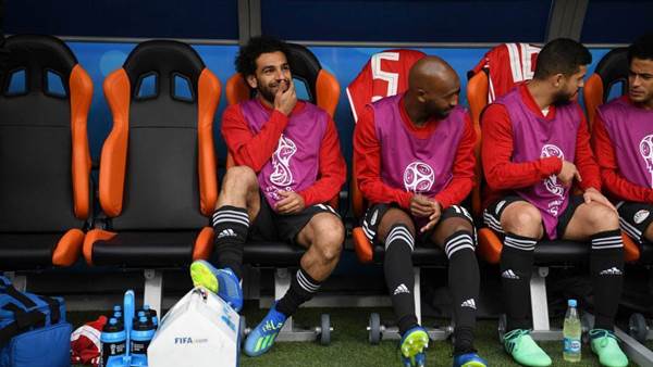 Egypt striker Salah on the bench for Uruguay clash