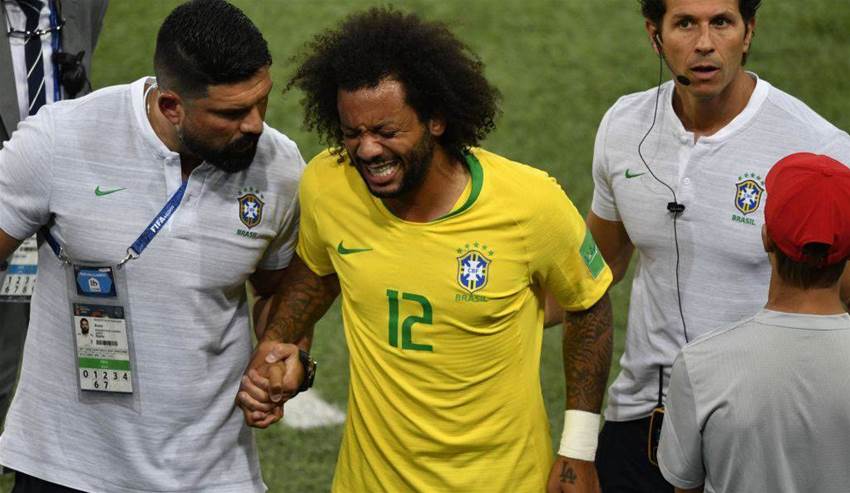 Brazil's Marcelo subbed due to back spasm - Tite