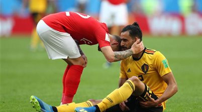 Chadli injured during third place play-off against England