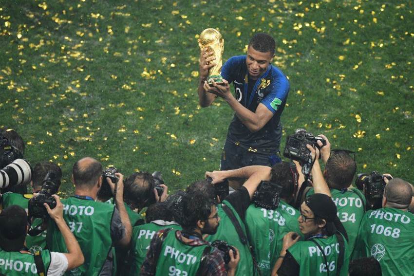 Mbappe wins FIFA young player award at 2018 World Cup