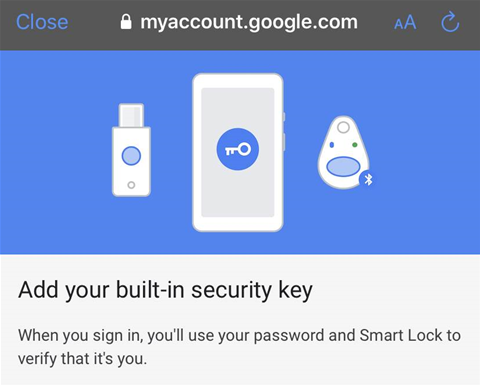Google's Advanced Protection Program adds support for iOS security keys