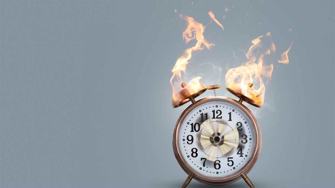 A clock on fire, as we ask the question: how long does the menopause symptom hot flushes last? A clock on fire, as we ask the question: how long does the menopause symptom hot flushes last?