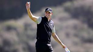 Swede Aberg storms home to win Genesis Invitational