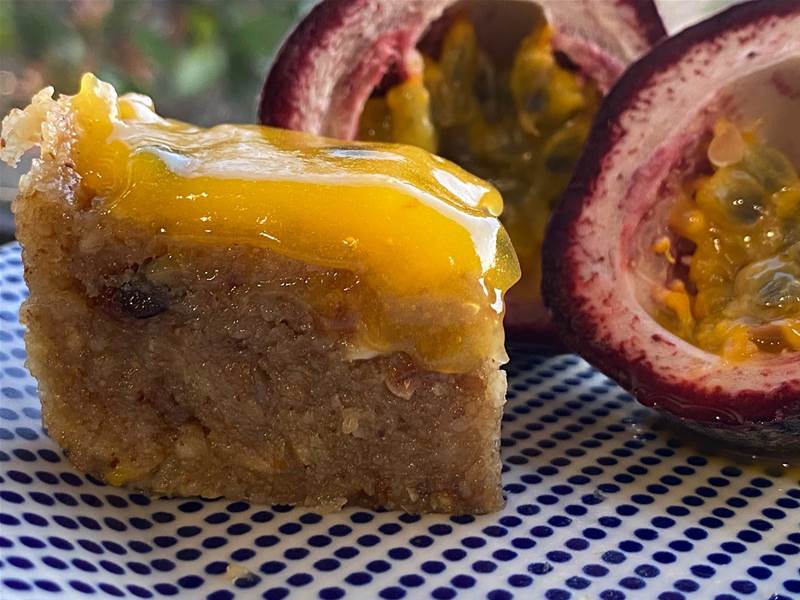 RECIPE: Pretend passionfruit slice