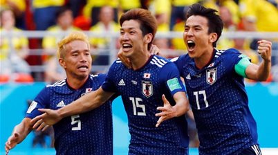 Japan beat 10-man Colombia 2-1 in Saransk