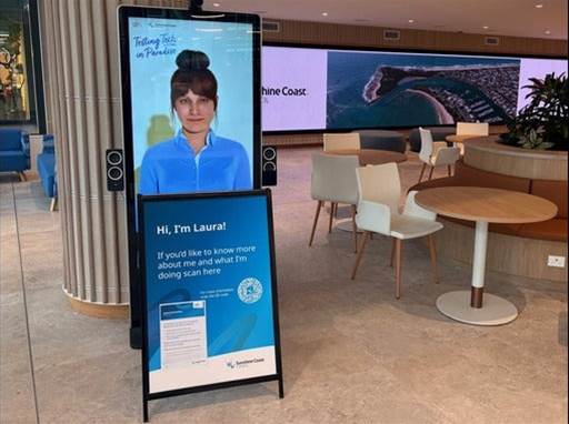 AI-powered avatar Laura helps residents at Sunshine Coast Council office