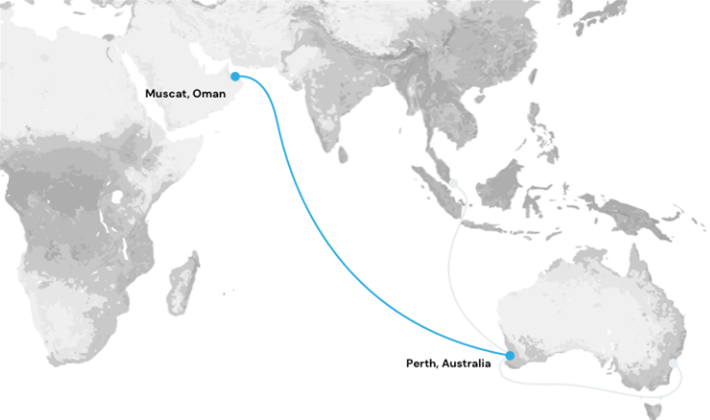 Oman-Australia cable lights up
