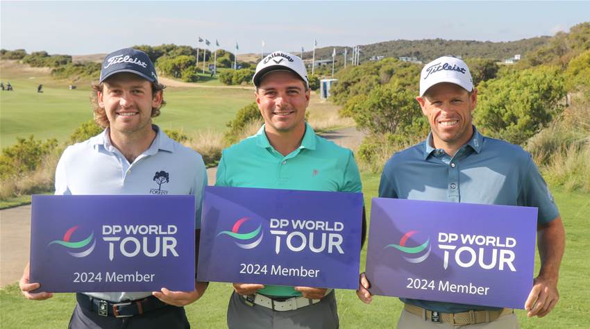 Travelling Aussie trio confirmed for DP World Tour cards Travelling Aussie trio confirmed for DP World Tour cards