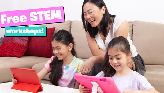 Yay! Learn how to code with FREE STEM workshops