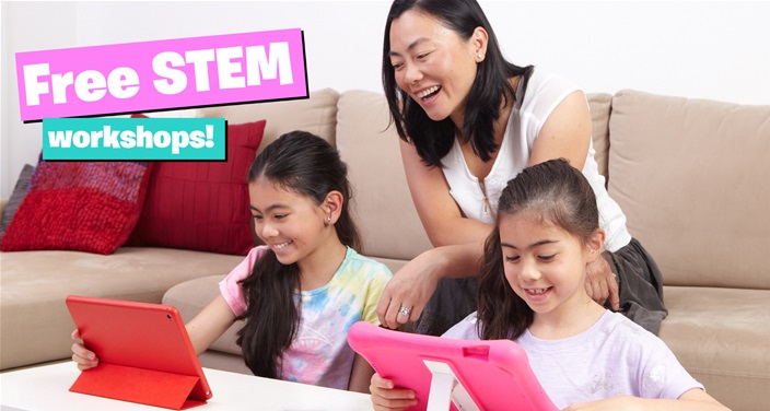 Yay! Learn how to code with FREE STEM workshops