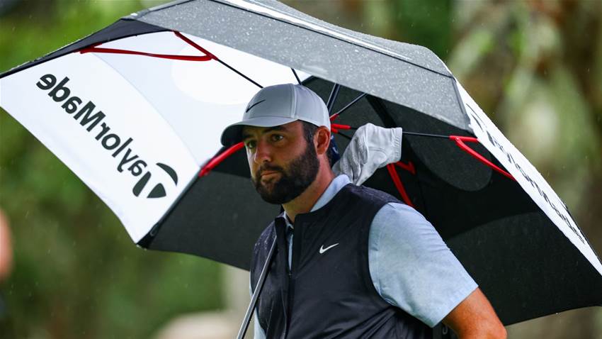 Weather only barrier for red-hot Scheffler Weather only barrier for red-hot Scheffler