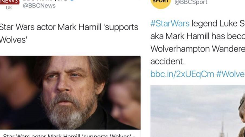 How Star Wars hero became a Wolves fan...