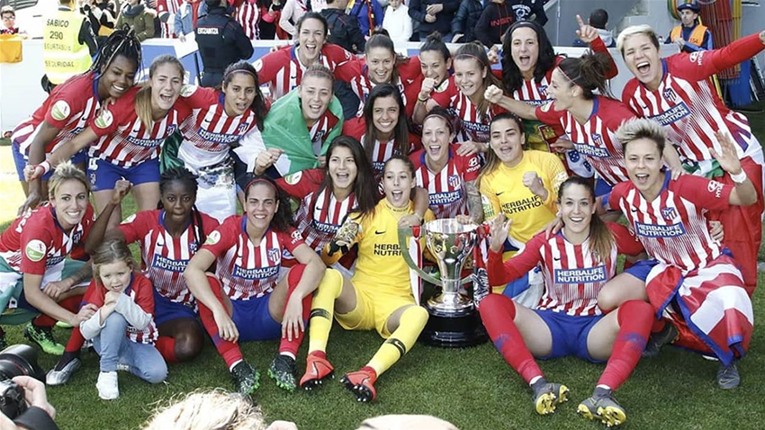 Atletico Madrid lift title in Spain