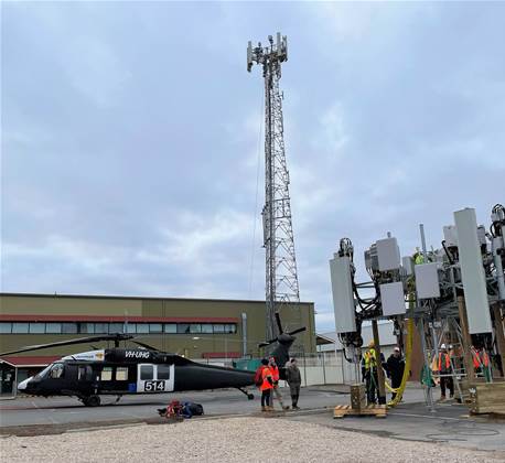 TPG Telecom calls in Blackhawk helicopter for tower head replacement
