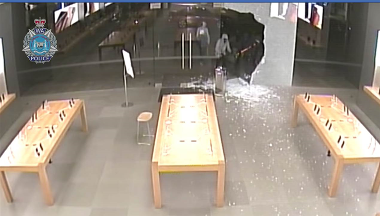 Perth Apple stores smashed in $300k device theft