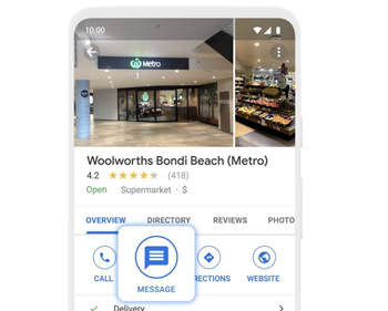 Woolworths identifies stores with stock in chats initiated from Google Search, Maps