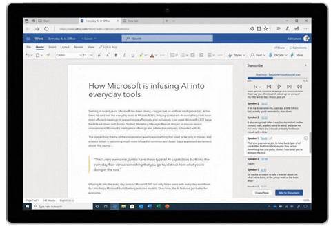 Microsoft Word will soon transcribe your audio recordings