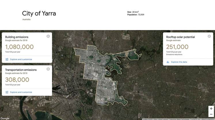 Google expands emissions planning tool to over 100 Australian council areas