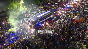 Watch! Boca fans send their team off to Spain in style