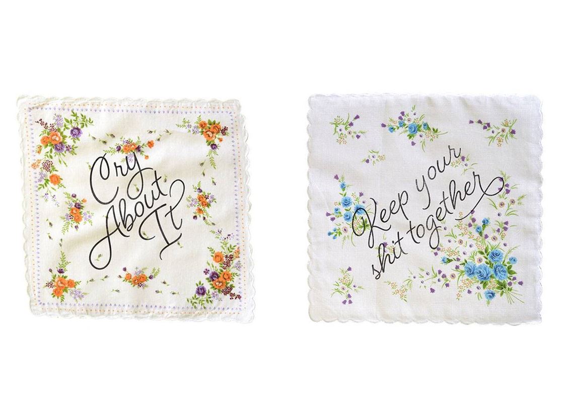 wipe your tears away with boldfaced goods’ cheeky hankies wipe your tears away with boldfaced goods’ cheeky hankies
