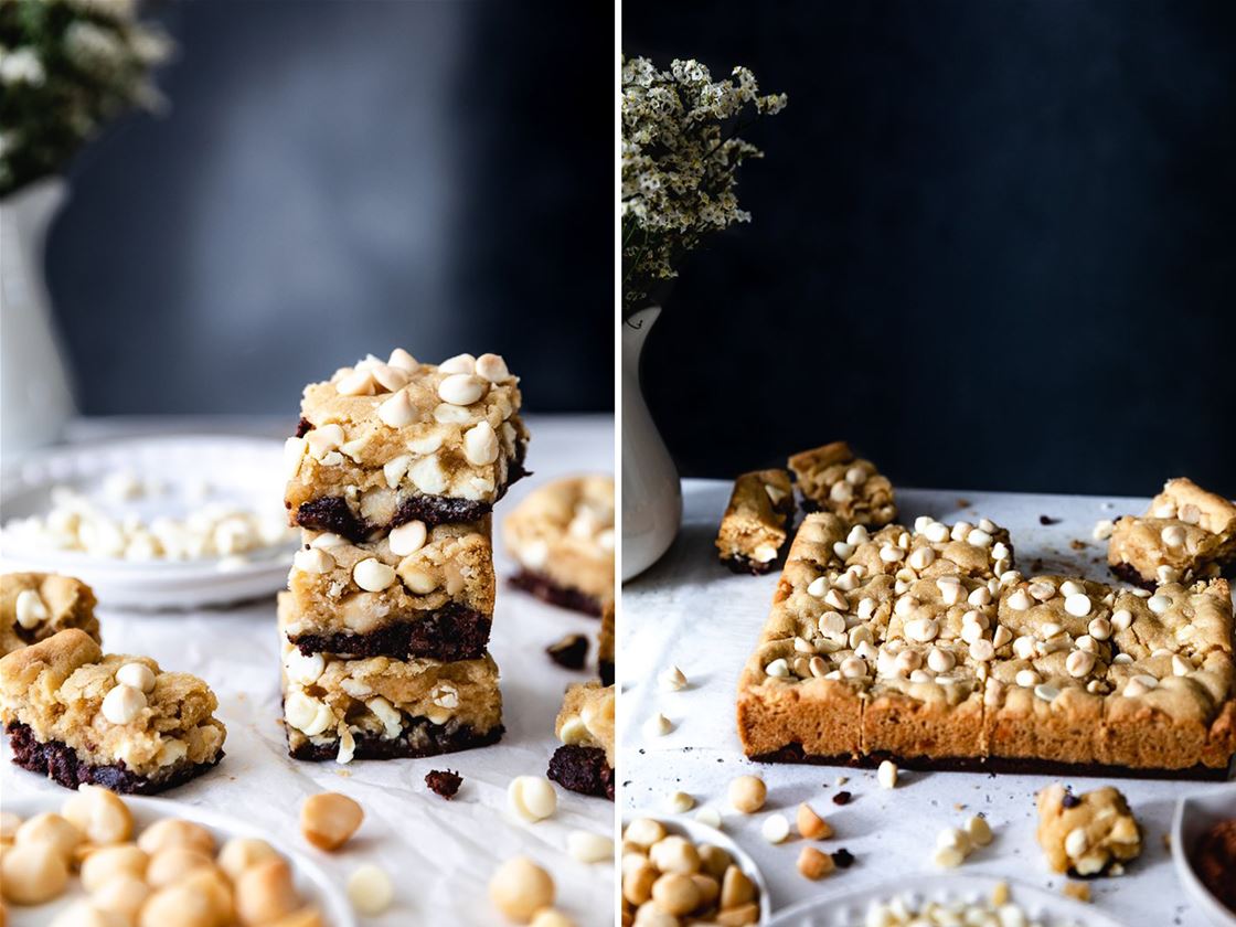 white chocolate and macadamia brookies white chocolate and macadamia brookies