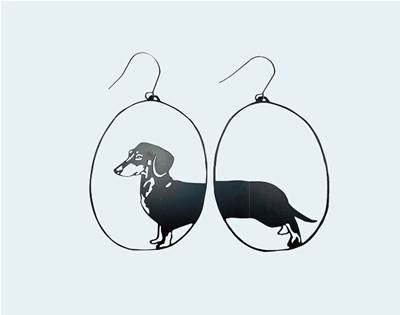 denz + co dachshund earrings