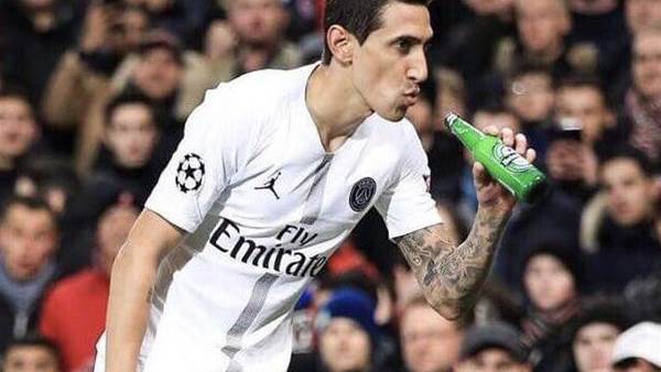 Two assists and one beer: An eventful night for Di Maria