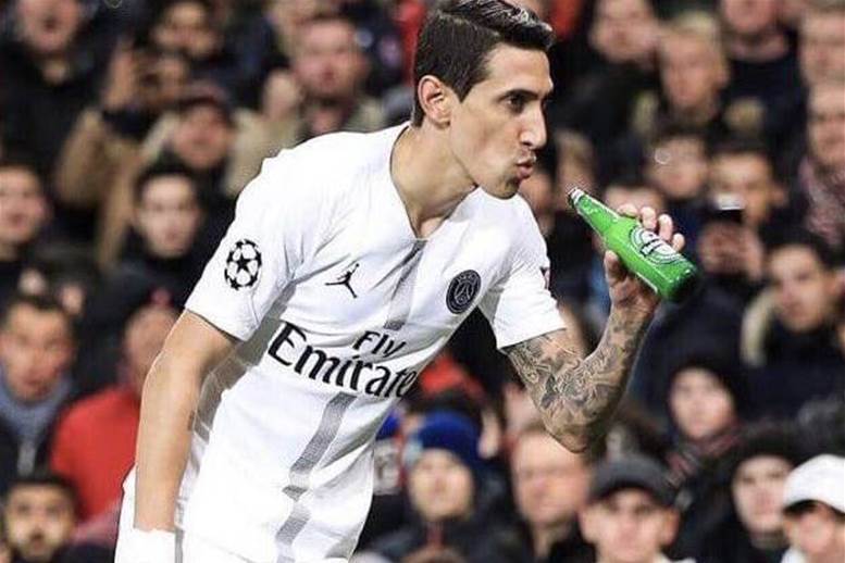 Two assists and one beer: An eventful night for Di Maria