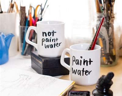 painters, rejoice! hallie bateman makes mugs especially for you