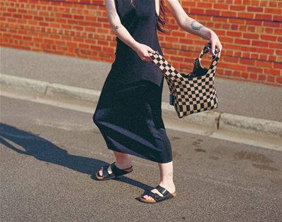 liburan's chequered bags