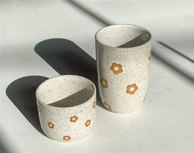 daisy cups from mimi ceramics