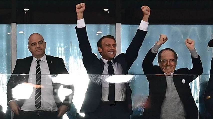 Macron congratulates French team on reaching World Cup final