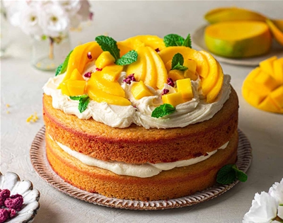 vegan mango cake